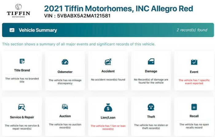 2021 Tiffin Motorhomes