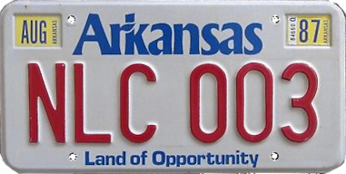 Photo of Arkansas_license_plate