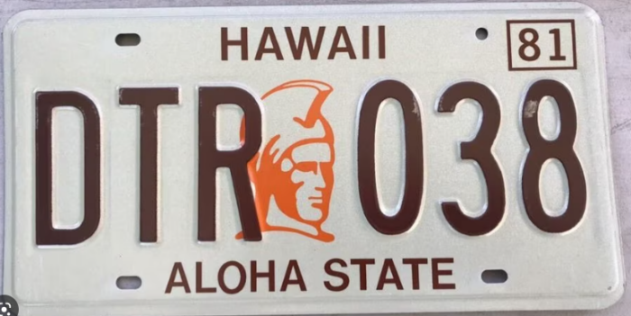 Photo of Hawaii license plate
