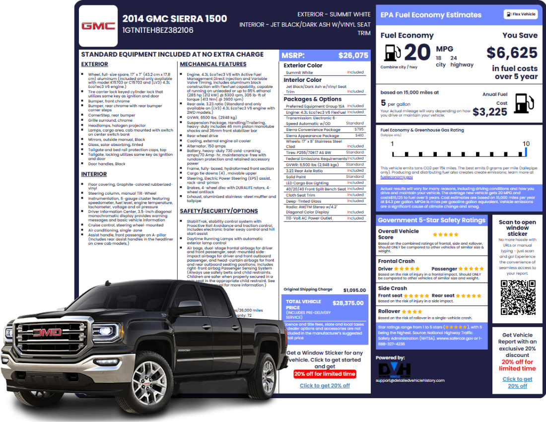 Photo of gmc window sticker