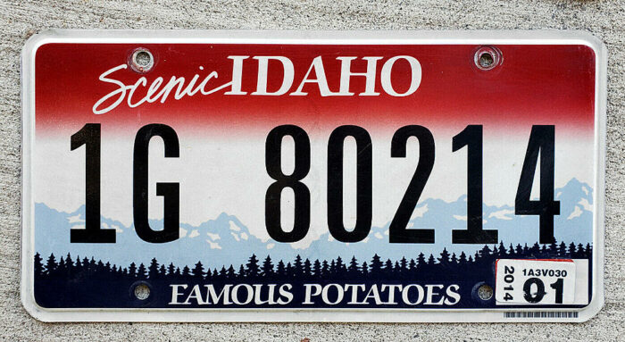 Photo of Idaho license plate lookup