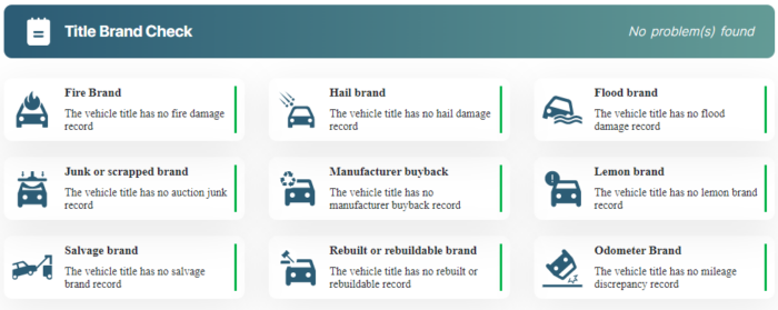 Photo of vehicle history report