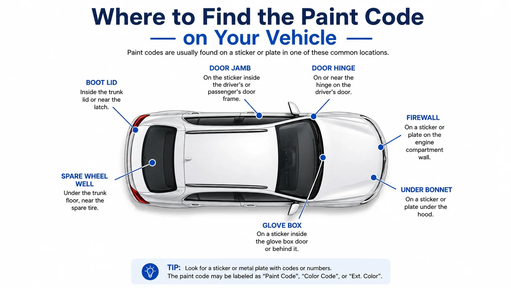 Common Physical Locations on the Vehicle