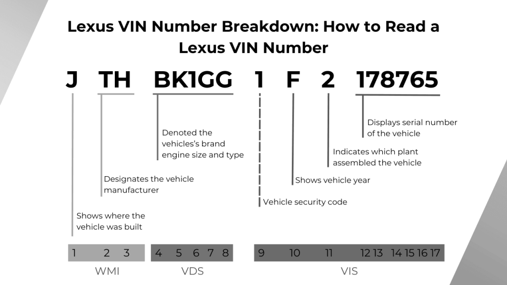 Lexus VIN Number Breakdown: How to Read a Lexus VIN Number