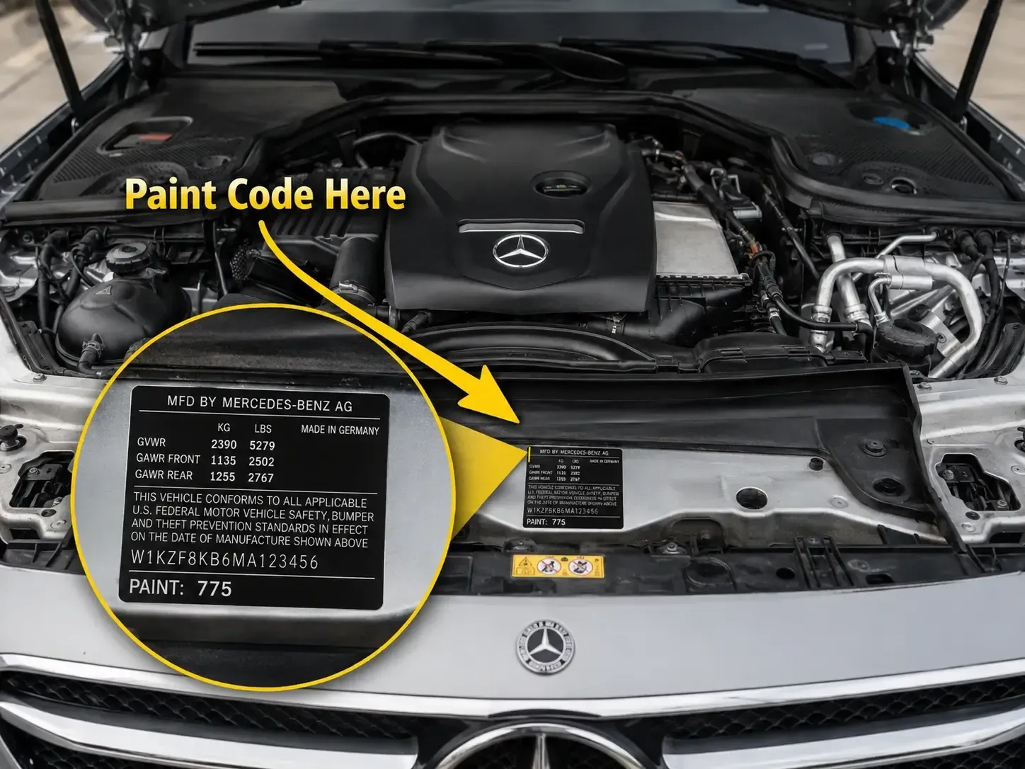 Engine-Bay Data Plate